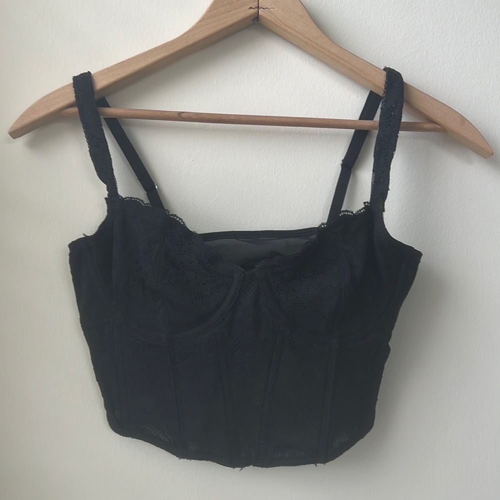Black Bralette (Corset Style) Hollister